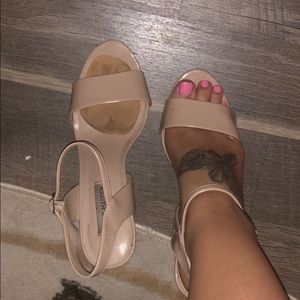 Steve Madden Nude Strappy Heels
